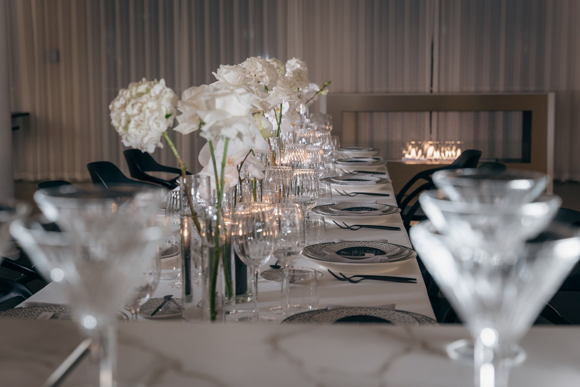 Styled Shoot Classy Chic - Black and White Winter Dinner